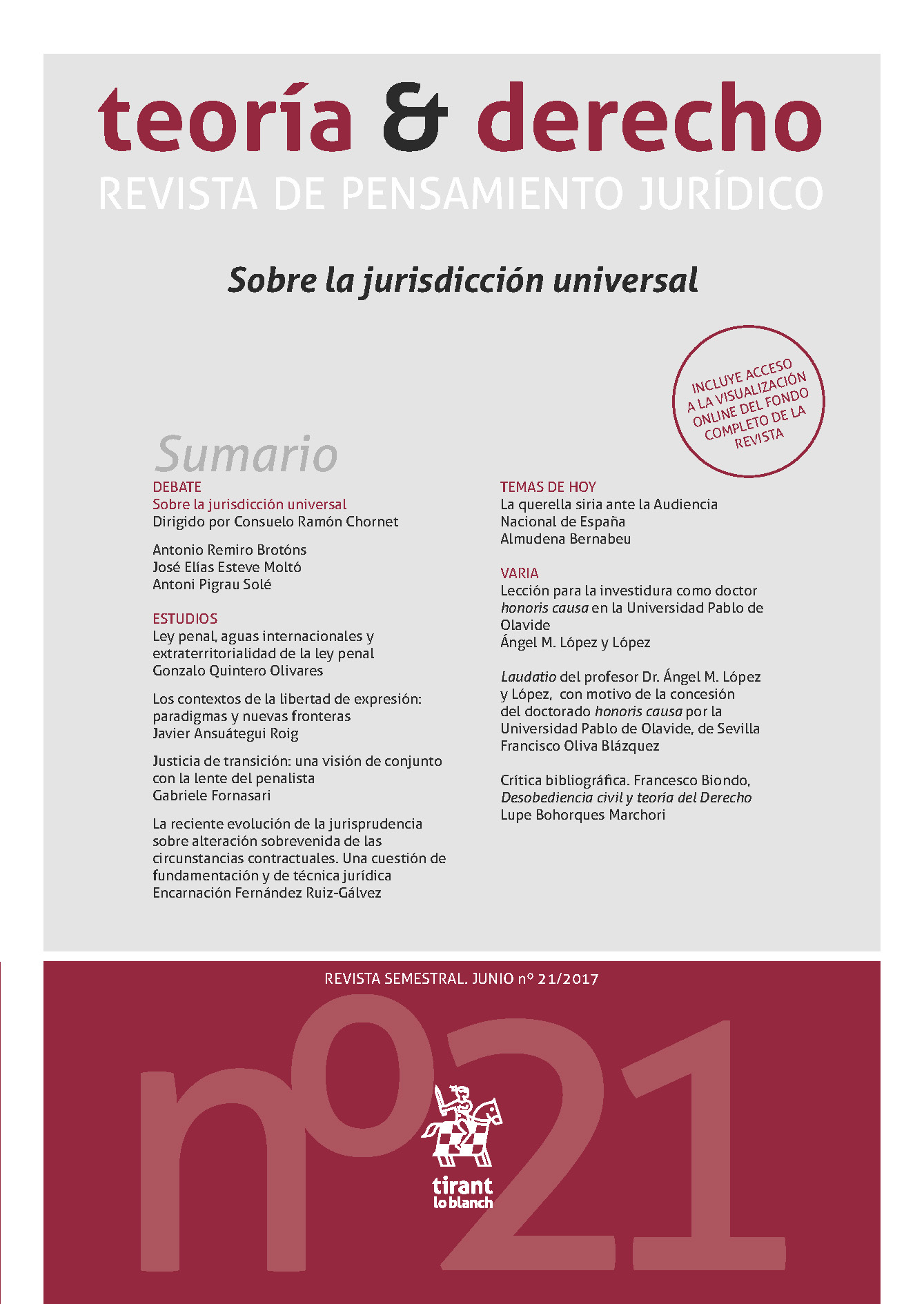 					Ver Núm. 21 (2017): Sobre la jurisdicción universal
				