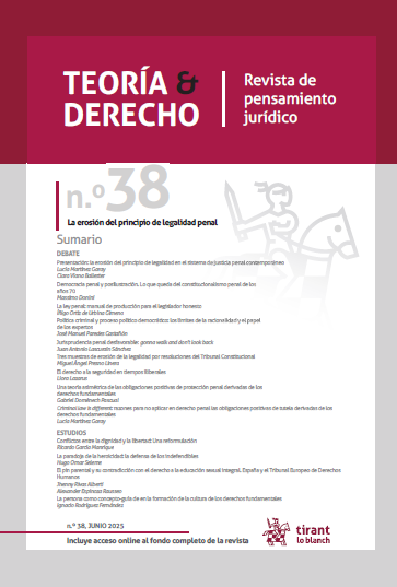 Ver Núm. 38 (2025): La erosión del principio de legalidad penal